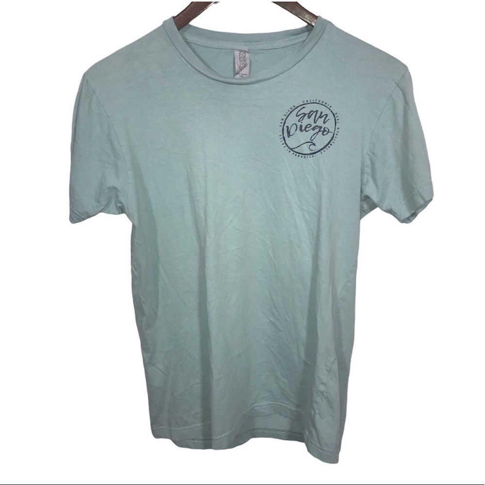 Cotton Heritage San Diego California Mint Blue T-Shirt